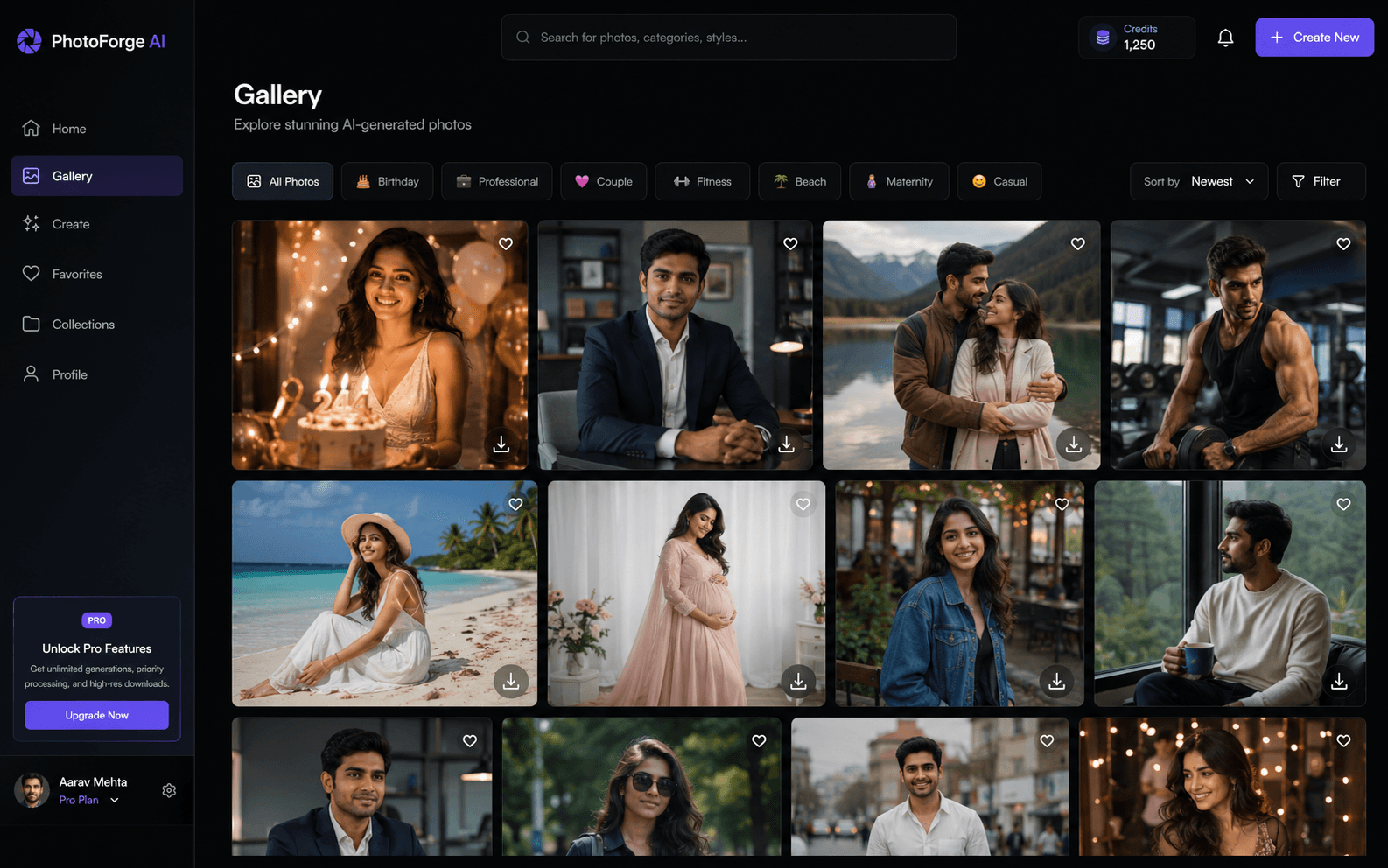 Galeria de imagens organizada